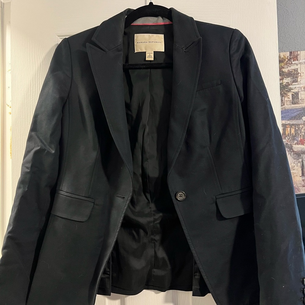 Banana Republic Black Women's Tailored Single-Button Blazer